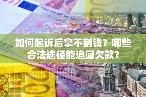 武汉如何起诉后拿不到钱？哪些合法途径能追回欠款？