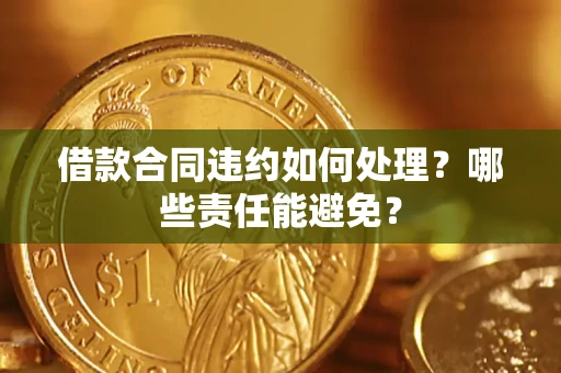 武汉借款合同违约如何处理？哪些责任能避免？