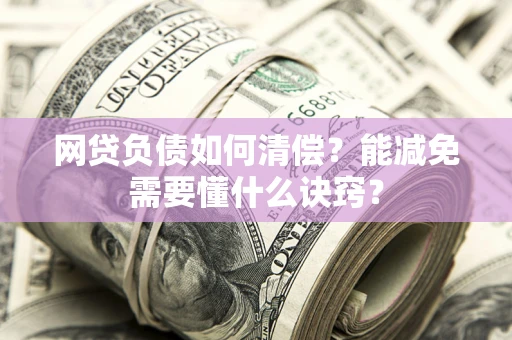 武汉网贷负债如何清偿？能减免需要懂什么诀窍？