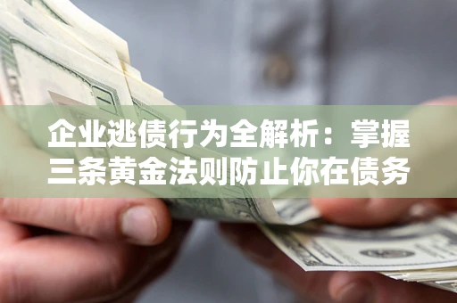 武汉企业逃债行为全解析：掌握三条黄金法则防止你在债务乱局中“踩雷”